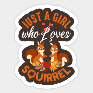 Autumn, Fall Squirrel Sticker